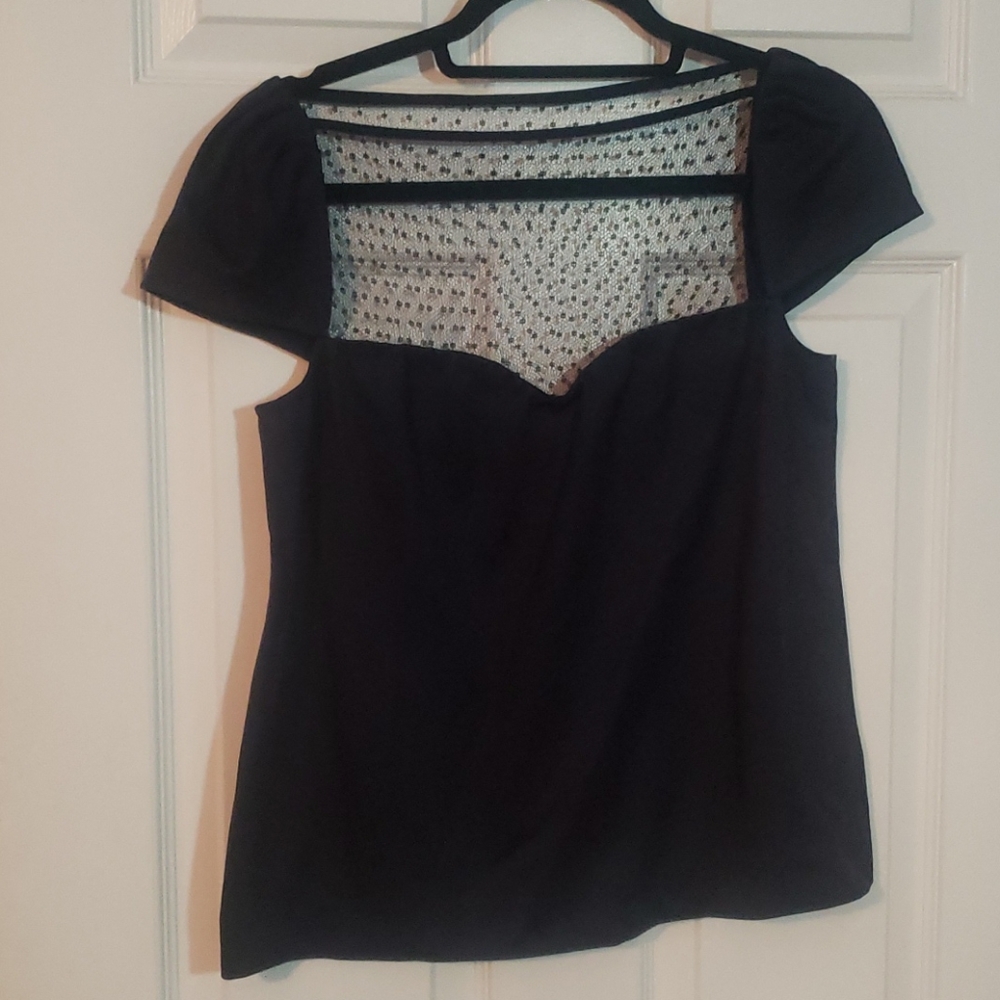 Diane vin Furstenberg navy top